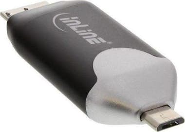 InLine InLine 66779B Micro-USB Negro, Gris lector de tarj InLine InLine 66779B Micro-USB Negro, Gris lector de tarj
