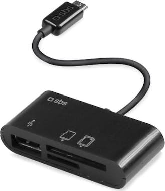 SBS SBS TTCABLEREADER Micro-USB Negro lector de tarjet
