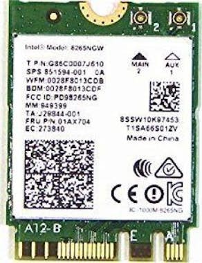 Intel Intel AC 8265 Interno WLAN/Bluetooth 867Mbit/s Intel Intel AC 8265 Interno WLAN/Bluetooth 867Mbit/s