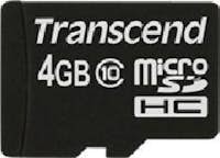 Transcend Transcend TS4GUSDC10 4GB MicroSDHC Clase 10 memori