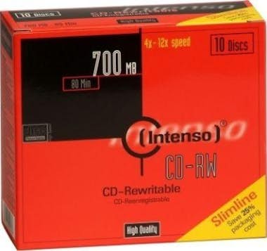 Intenso Intenso CD-RW 700MB / 80min, 12x CD-RW 700MB 10pie Intenso Intenso CD-RW 700MB / 80min, 12x CD-RW 700MB 10pie