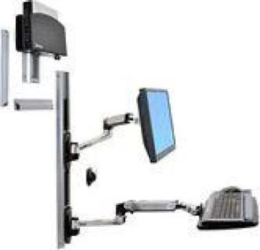 Ergotron Ergotron LX Wall Mount System 27"" Negro, Plata