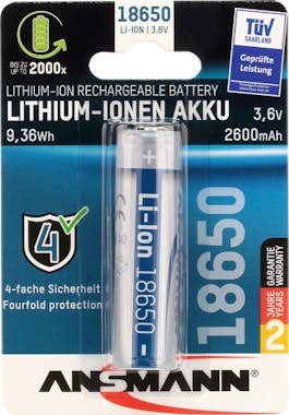 Ansmann Ansmann Li-Ion Akku 18650 Ión de litio 2600mAh 3.6 Ansmann Ansmann Li-Ion Akku 18650 Ión de litio 2600mAh 3.6