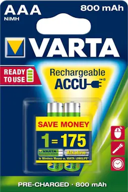 Varta Varta Power Accu AAA 800 mAh Níquel-metal hidruro Varta Varta Power Accu AAA 800 mAh Níquel-metal hidruro