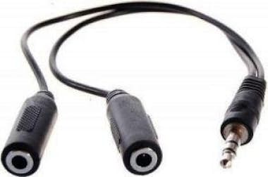 3GO 3GO CA102 1.5m 3.5mm 2 x 3.5mm Negro cable de audi