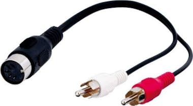 GooBay Goobay AVK 104-020 0.2m 0.2m 5-pin DIN 2 x RCA Neg GooBay Goobay AVK 104-020 0.2m 0.2m 5-pin DIN 2 x RCA Neg