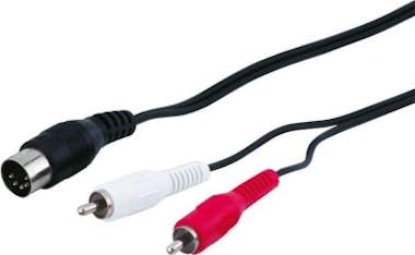 GooBay Goobay AVK 114-150 1.5m 1.5m 5-pin DIN 2 x RCA Neg GooBay Goobay AVK 114-150 1.5m 1.5m 5-pin DIN 2 x RCA Neg