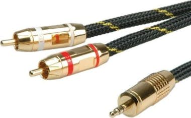 Roline ROLINE 11.88.4273 2.5m 2 x RCA 3.5mm Negro, Oro, R Roline ROLINE 11.88.4273 2.5m 2 x RCA 3.5mm Negro, Oro, R