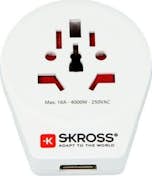 Skross Skross adaptador viaje universal USB 2.1A blanco