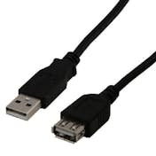 MCL MCL MC922AMF-1M/N 1m USB A USB A Macho Hembra Negr