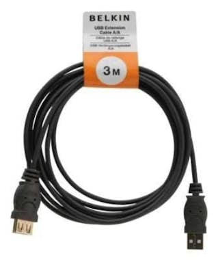 Belkin Belkin F3U134R3M 3m USB A USB B Macho Hembra Negro Belkin Belkin F3U134R3M 3m USB A USB B Macho Hembra Negro