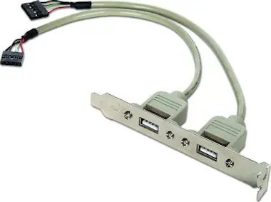 Gembird Gembird CCUSBRECEPTACLE 10-pin 2 x USB 2.0 Gris, M Gembird Gembird CCUSBRECEPTACLE 10-pin 2 x USB 2.0 Gris, M