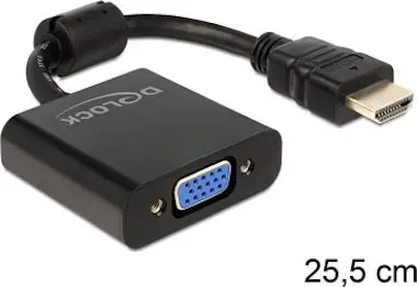 Delock DeLOCK 65512 HDMI-A VGA Negro adaptador de cable Delock DeLOCK 65512 HDMI-A VGA Negro adaptador de cable