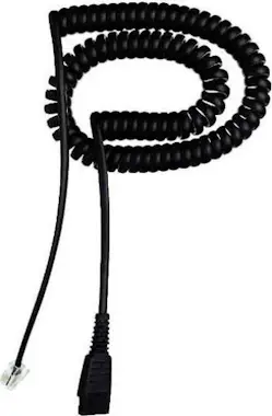 Jabra Jabra QD cord, coiled, mod plug QD RJ9 Negro adapt Jabra Jabra QD cord, coiled, mod plug QD RJ9 Negro adapt