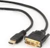 Gembird Gembird 3m, HDMI/DVI, M/M 3m HDMI DVI-D Negro Gembird Gembird 3m, HDMI/DVI, M/M 3m HDMI DVI-D Negro