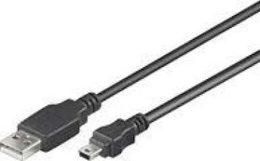 GooBay Goobay USB MINI-B 5 pin 500 5m Negro auricular con GooBay Goobay USB MINI-B 5 pin 500 5m Negro auricular con