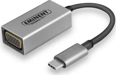 Eminent Eminent AB7871 USB Tipo C VGA Aluminio, Negro adap Eminent Eminent AB7871 USB Tipo C VGA Aluminio, Negro adap