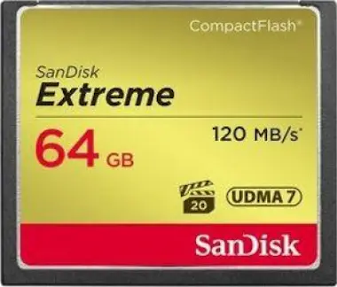 SanDisk Sandisk CF Extreme 64GB 64GB CompactFlash memoria SanDisk Sandisk CF Extreme 64GB 64GB CompactFlash memoria