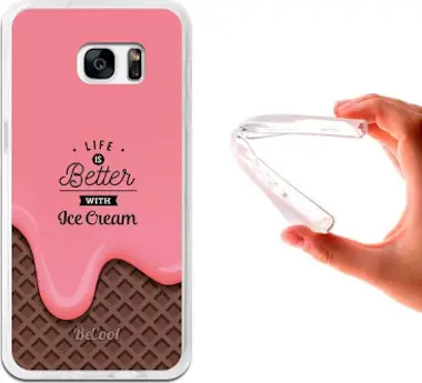 BeCool Funda para Samsung Galaxy S7 EDGE. Gel Flexible Di BeCool Funda para Samsung Galaxy S7 EDGE. Gel Flexible Di