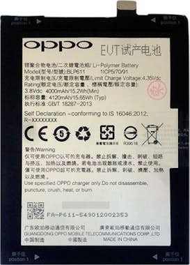 OPPO Bater?a Original para Oppo R9 Plus (BLP611) - 4000 OPPO Bater?a Original para Oppo R9 Plus (BLP611) - 4000