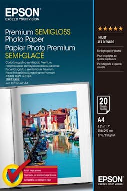 Epson Epson Premium Semigloss Photo Paper, DIN A4, 251 g Epson Epson Premium Semigloss Photo Paper, DIN A4, 251 g