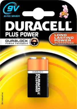 Duracell Duracell Plus Power Alcalino 9V batería no-recarga Duracell Duracell Plus Power Alcalino 9V batería no-recarga