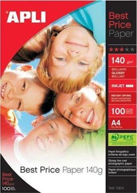 Apli APLI 11804 A4 Brillo Blanco papel fotográfico Apli APLI 11804 A4 Brillo Blanco papel fotográfico