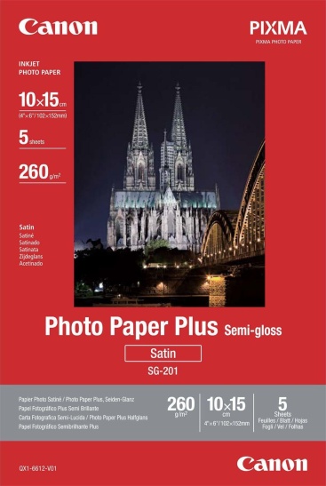 canon canon photo paper plus sg-201 papel fotografico
