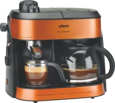 Ufesa Ufesa CK7355 Cafetera combinada 1L 10tazas Naranja Ufesa Ufesa CK7355 Cafetera combinada 1L 10tazas Naranja