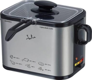 Jata JATA FR326N Solo 1L 1000W Negro, Plata freidora Jata JATA FR326N Solo 1L 1000W Negro, Plata freidora