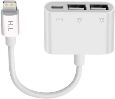 Avizar Adaptador iPhone y iPad Lightning a Doble USB y Li Avizar Adaptador iPhone y iPad Lightning a Doble USB y Li