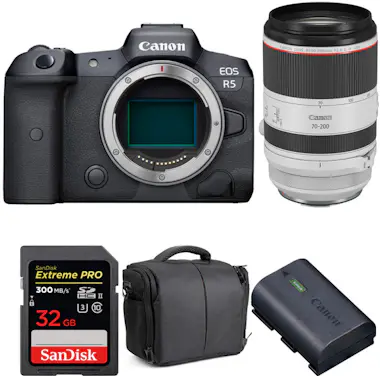 Canon EOS R5 + RF 70-200mm f/2.8L IS USM + SanDisk 32GB Canon EOS R5 + RF 70-200mm f/2.8L IS USM + SanDisk 32GB