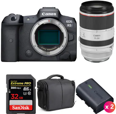 Canon EOS R5 + RF 70-200mm f/2.8L IS USM + SanDisk 32GB Canon EOS R5 + RF 70-200mm f/2.8L IS USM + SanDisk 32GB