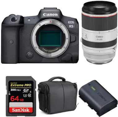 Canon EOS R5 + RF 70-200mm f/2.8L IS USM + SanDisk 64GB Canon EOS R5 + RF 70-200mm f/2.8L IS USM + SanDisk 64GB