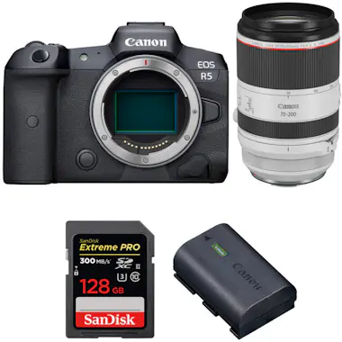 Canon EOS R5 + RF 70-200mm f/2.8L IS USM + SanDisk 128GB Canon EOS R5 + RF 70-200mm f/2.8L IS USM + SanDisk 128GB