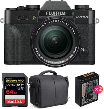 FujiFilm Fujifilm X-T30 + XF 18-55mm f/2.8-4 R LM OIS Negro FujiFilm Fujifilm X-T30 + XF 18-55mm f/2.8-4 R LM OIS Negro
