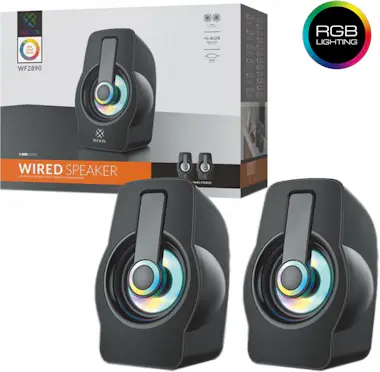 OEM Altavoces LED con conexión USB y jack 3.5 mm compa OEM Altavoces LED con conexión USB y jack 3.5 mm compa