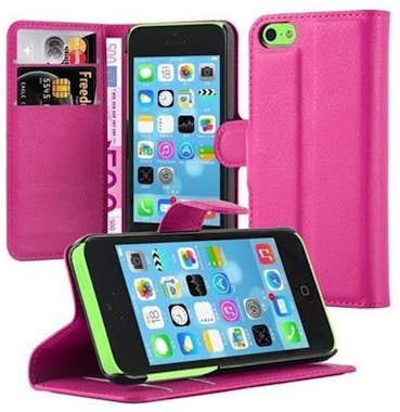 Cadorabo Funda Libro para Apple iPhone 5C en ROSA CEREZA - Cadorabo Funda Libro para Apple iPhone 5C en ROSA CEREZA -
