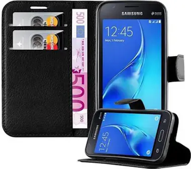 Cadorabo Funda Libro para Samsung Galaxy J1 MINI en NEGRO F Cadorabo Funda Libro para Samsung Galaxy J1 MINI en NEGRO F