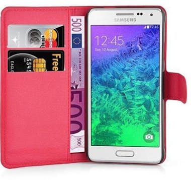 Cadorabo Funda Libro para Samsung Galaxy ALPHA en ROJO CARM Cadorabo Funda Libro para Samsung Galaxy ALPHA en ROJO CARM