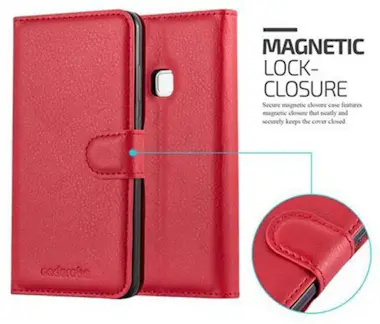 Cadorabo Funda Libro para Huawei P10 LITE en ROJO CARMiN - Cadorabo Funda Libro para Huawei P10 LITE en ROJO CARMiN -