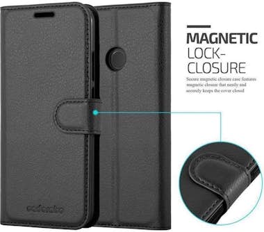 Cadorabo Funda Libro para Huawei P20 LITE en NEGRO FANTASMA Cadorabo Funda Libro para Huawei P20 LITE en NEGRO FANTASMA
