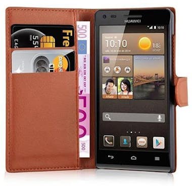 Cadorabo Funda Libro para Huawei ASCEND G6 en MARRoN CHOCOL Cadorabo Funda Libro para Huawei ASCEND G6 en MARRoN CHOCOL