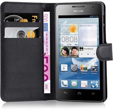 Cadorabo Funda Libro para Huawei ASCEND G526 en NEGRO FANTA Cadorabo Funda Libro para Huawei ASCEND G526 en NEGRO FANTA