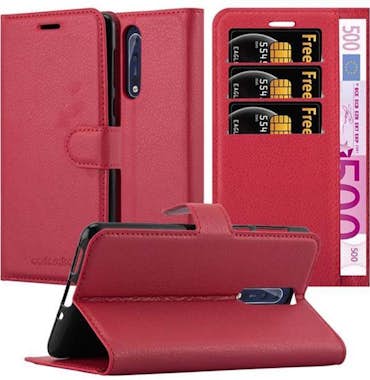 Cadorabo Funda Libro para Nokia 8 en ROJO CARMiN - Cubierta Cadorabo Funda Libro para Nokia 8 en ROJO CARMiN - Cubierta