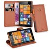 Cadorabo Funda Libro para Nokia Lumia 535 en MARRoN CHOCOLA Cadorabo Funda Libro para Nokia Lumia 535 en MARRoN CHOCOLA