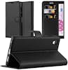 Cadorabo Funda Libro para Sony Xperia L1 en NEGRO FANTASMA Cadorabo Funda Libro para Sony Xperia L1 en NEGRO FANTASMA