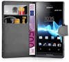 Cadorabo Funda Libro para Sony Xperia M en NEGRO FANTASMA - Cadorabo Funda Libro para Sony Xperia M en NEGRO FANTASMA -
