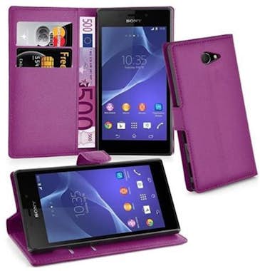 Cadorabo Funda Libro para Sony Xperia M2 en VIOLETA DE MANG Cadorabo Funda Libro para Sony Xperia M2 en VIOLETA DE MANG