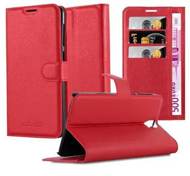 Cadorabo Funda Libro para HTC ONE E9 PLUS en ROJO CARMiN - Cadorabo Funda Libro para HTC ONE E9 PLUS en ROJO CARMiN -
